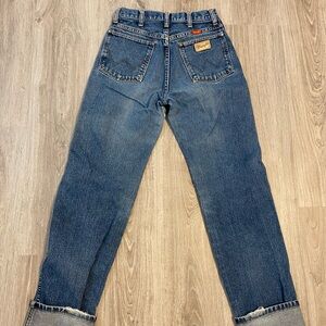 Vintage Wrangler Denim Jeans with Leather Patch